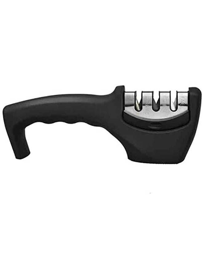 Kitchen Utility Knife Sharpener Three-Stage Fast Grinding Tool To Help Repair And Polish Blades Black 