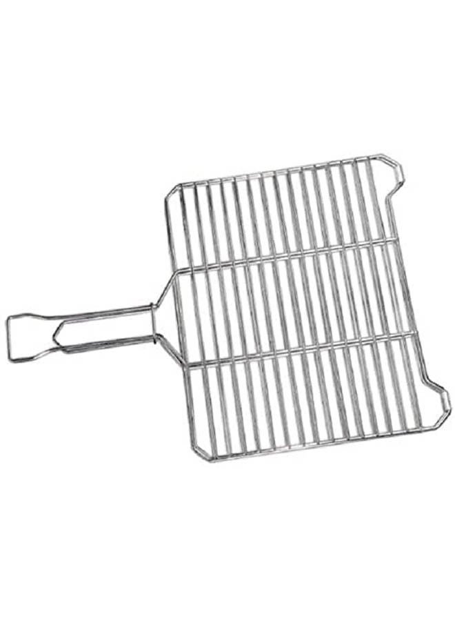 ماركة غير محددة Large Griddle 12 Inch Handle Chrome Plated Stainless Steel Silver 45cm 