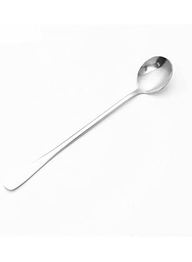 Long Handle Stainless Steel Creative Spoon For Coffee Tea Dessert Ice Cream Spoon Silver