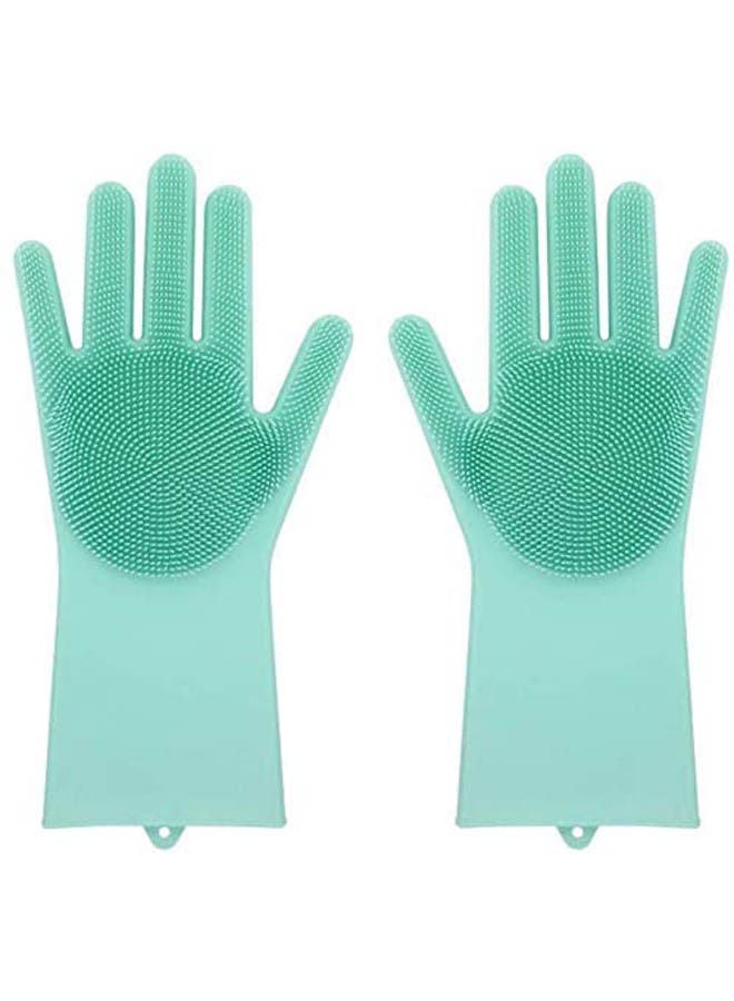Kitchen Gloves Dishwashing Gloves For Household Car Cleaning Pet Hair Care Green