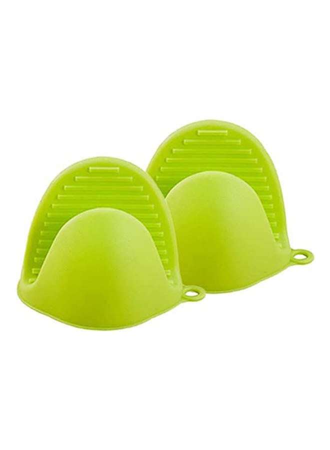 Microwave Oven Gloves For Kitchen Oven Waterproof Gloves Grill Grill Finger Gloves Green 