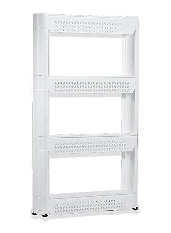 Generic Organizer And Racks For Bathroom And Kitchen Storage 4 Shelves White 