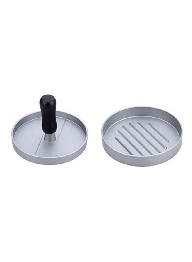 Patty Set - Non-Stick Hamburger Press Patty Maker Mold With Wax Patty Paper Sheets Meat Silver