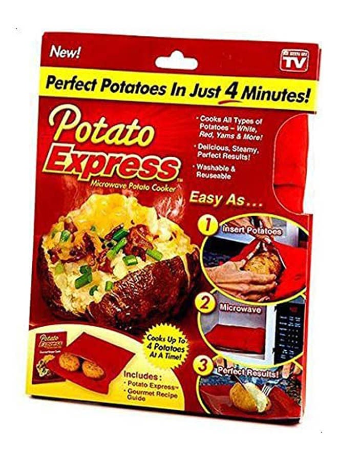 Potato Microwave Oven Reusable Baking Bag Red