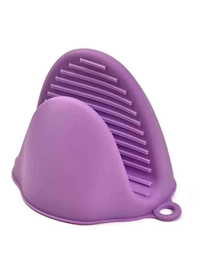 High Temperature Thermal Insulation Anti-Slip Baking Oven Microwave Oven Chuck Glove Purple 8.5x11cm