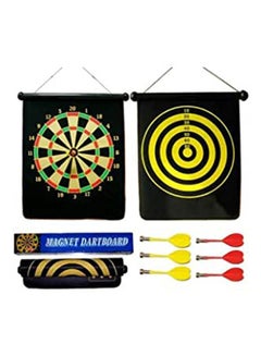 ماركة غير محددة Double Faced Magnetic Hanging Dart Board Set 