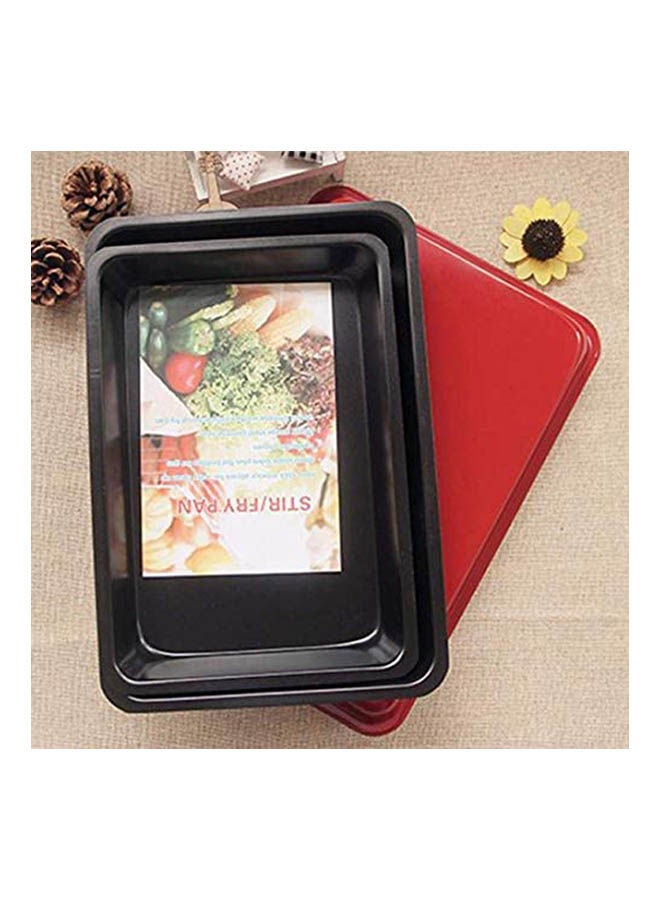 Generic - 3 Non-Stick Roast-N-Bake Pan Set Red - Image 1