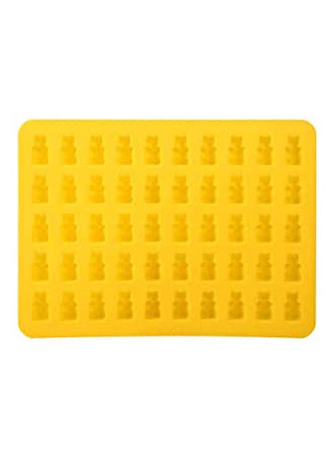 Non-Stick Chocolate Mould Bear Shaped Silicone Chocolate Mould For Home Chocolate Yellow 19.1 x 13.7 x 1cm