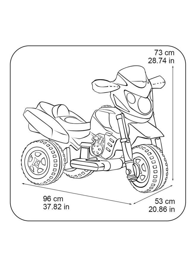 فيبر لعبة دراجة نارية بلون أحمر للسباقات 96x53x73سم - Image 2