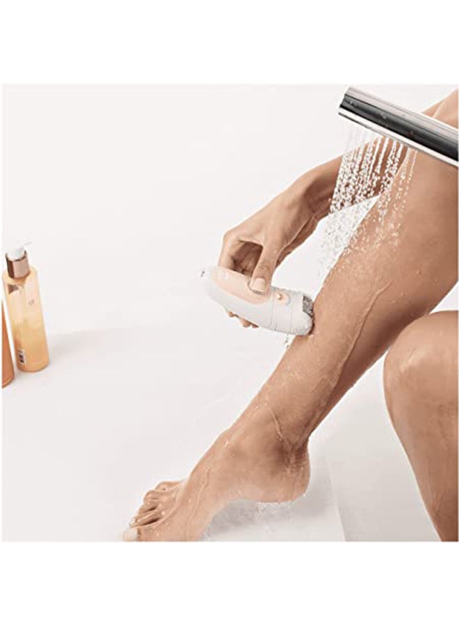 BRAUN - Silk-épil 5 5-620 Epilator, Hair Removal, 3 In 1, Includes Shaver & Trimmer Head, Cordless, Gentle Hair Removal Setting, Wet & Dry, 100% Waterproof, UK 2 Pin Plug White/Pink - Image 1