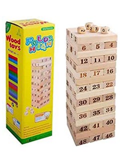 48 Large Layers Of Stacked Wooden Blocks Stacked High