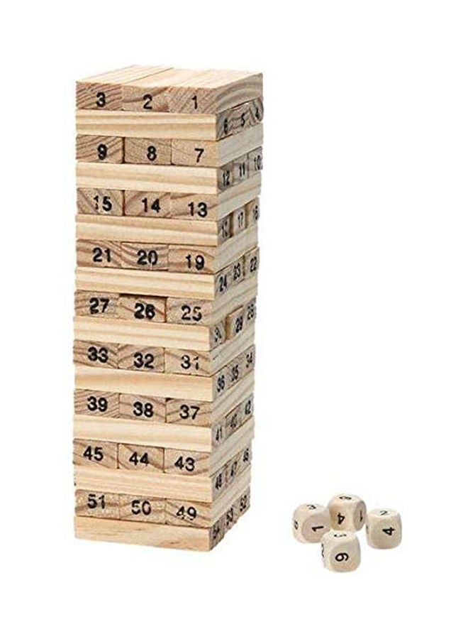 Pine Tower Building Blocks Toy Domino