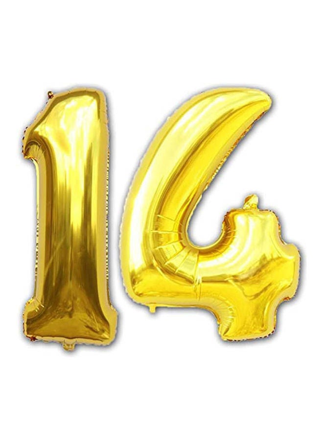 2Pcs Digit Helium Foil Happy Birthday Party Balloons Number 14 40inch 