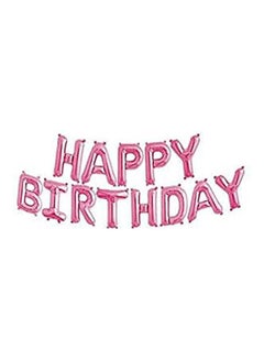 Happy Birthday Balloons Banner Decorations Party Supplies 16-Inch - 40 Cm Per Pcs Pink Foil 16inch