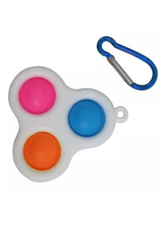 Mini Pop Bubble Squeeze Sensory Fidget Stress Relief Keychain Novelty Toy 8x7cm