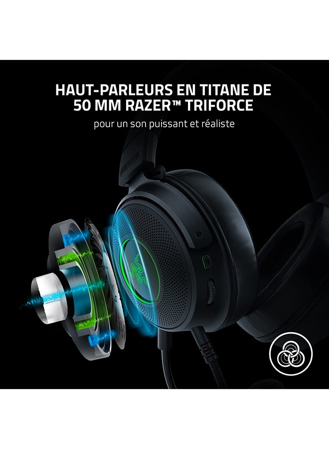 RAZER Kraken V3 Wired USB Gaming Headset, Black  - Image 5