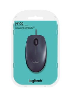 Logitech M100 Wired USB Mouse Black  - Image 2