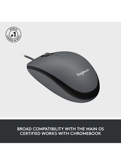 Logitech M100 Wired USB Mouse Black  - Image 4