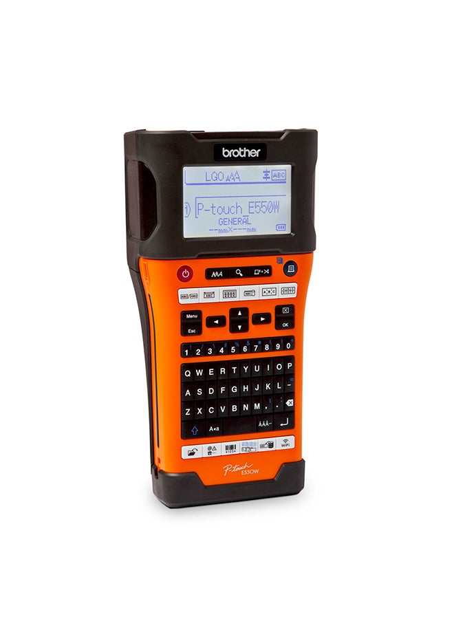 brother - Portable Label Maker For Electricians and Network Installations PT-E550WVP Orange - Image 1