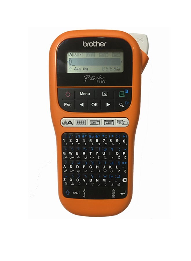 brother - Portable Label Maker For Electricians and Network Installations PT-E110VP Orange - Image 1