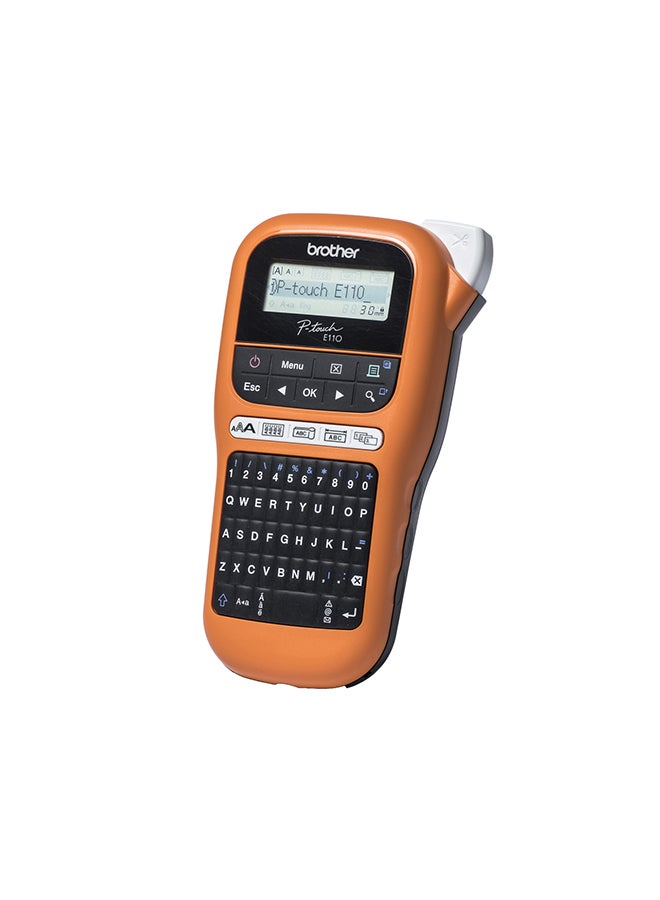 brother - Portable Label Maker For Electricians and Network Installations PT-E110VP Orange - Image 1