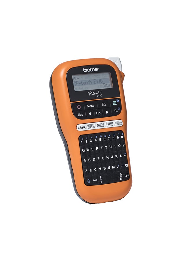 brother - Portable Label Maker For Electricians and Network Installations PT-E110VP Orange - Image 1