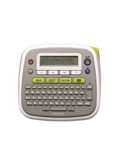 بروذر طابعة ملصقات محمولة طراز PT-D200AR أبيض/أخضر  - Image 1