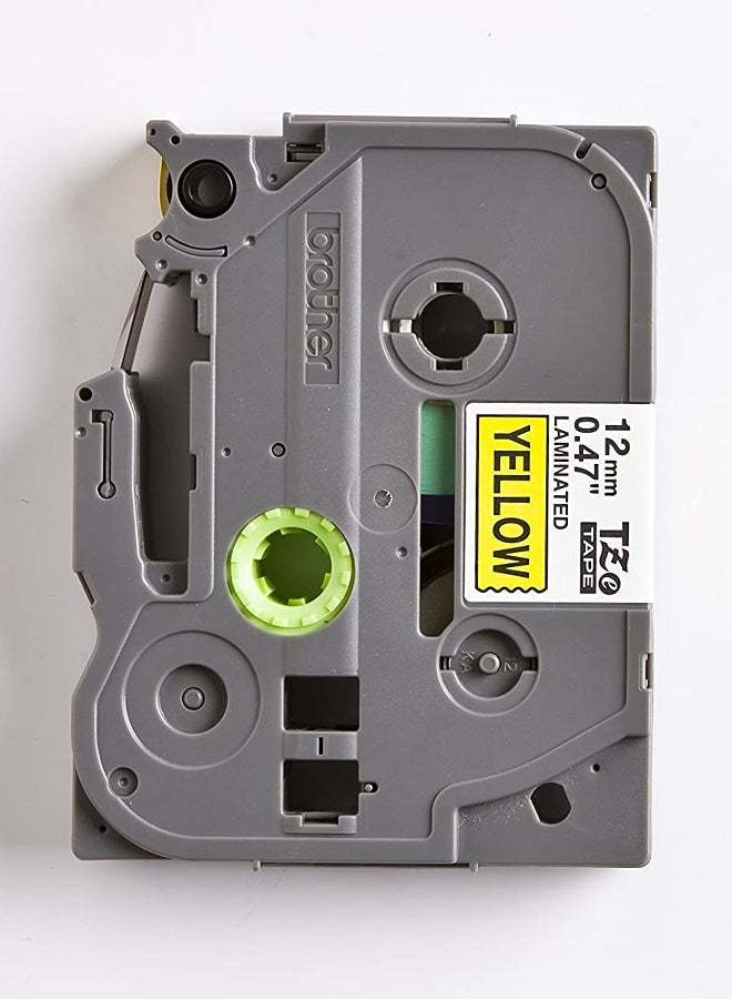 Laminated Tape Black On Yellow 12mm TZe-631 Black/Yellow
