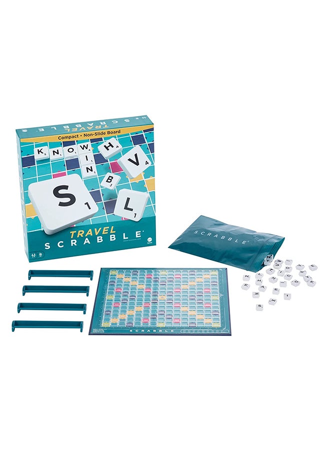 Mattel Games Travel Scrabble Board Game English - Image 1