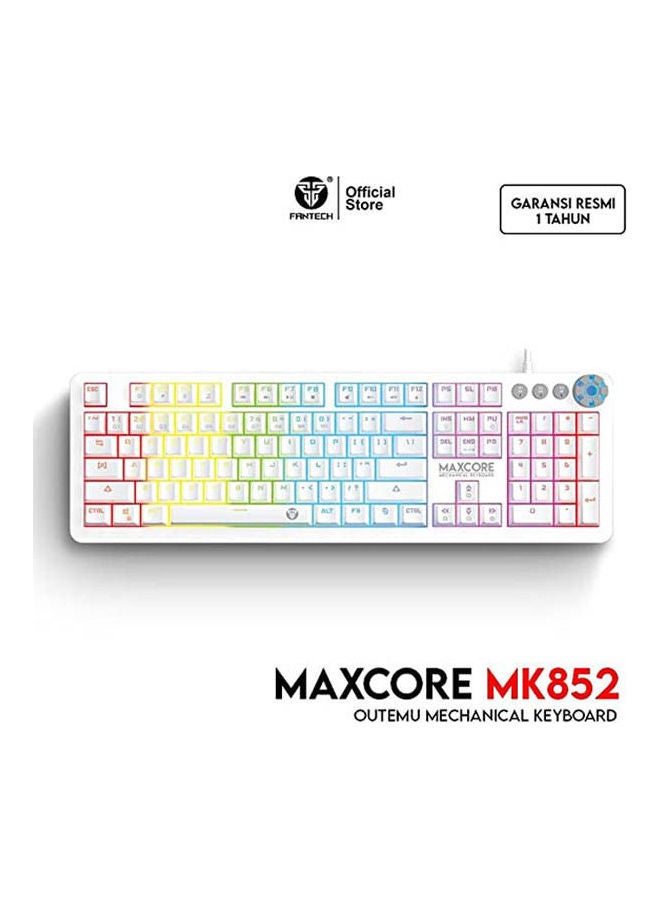 FANTECH - FANTECH MK852 MAXCORE RGB Gaming Mechanical Keyboard | OUTEMU BLUE SWITCH | Double SHOT KeyCaps | MACRO Support | ALL KEYS ANTI GHOSTING | MEDIA KEYS - Image 1
