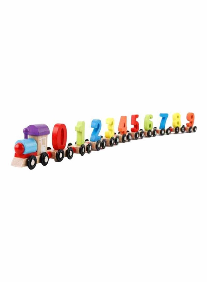 Webby 10-Piece Wooden Educational Numbers Train Set Multicolour - Image 1