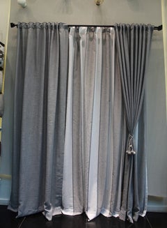 1 Panel Of Vertical Stripes Paris Curtain Grey-White 3x2.8meter - v1652701984/N53090890A_1