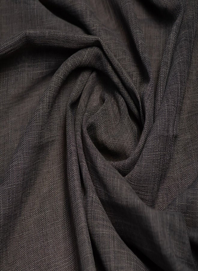 CURTAINS & RODS 1 Panel Of Organic Plain Linen Mystive Curtain Dark Grey 1.4x2.8meter
