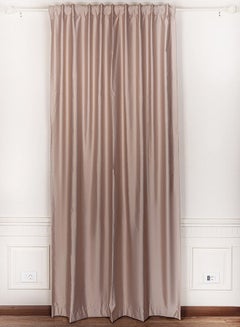 1 Panel Of Plain Silky Shine Side Croma Curtain Redish Café 1.4x2.8meter