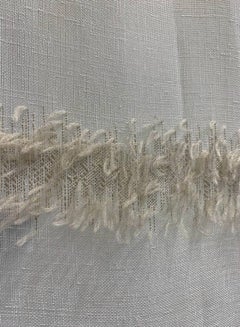 1 Panel Of Fuzzy Sheer Jacquard Stripes Abel Curtain Crème 3x2.8meter - v1652702074/N53090933A_2