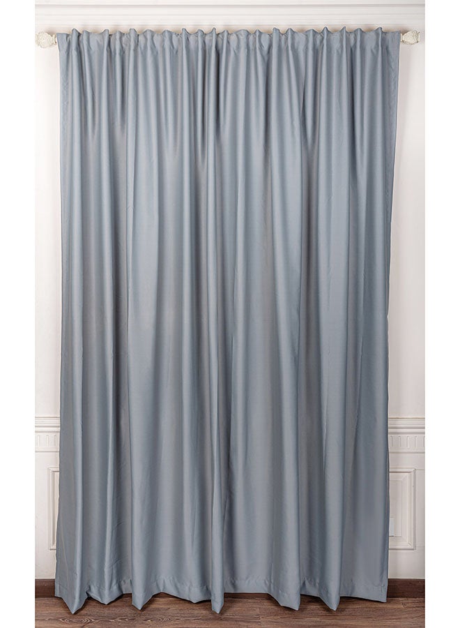 1 Panel Of Plain Silky Shine Side Croma Curtain Grey 1.4x2.8meter - v1652702663/N53090959A_2