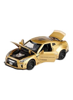 Metro Toy'S & Gift Alloy Metal Nissan GTR Pull Back Car Model With Sound Light Multicolour  - Image 1