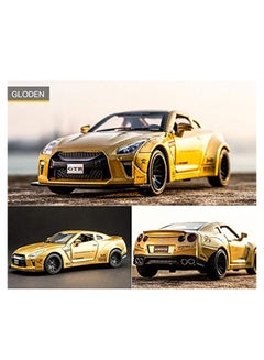 Metro Toy'S & Gift Alloy Metal Nissan GTR Pull Back Car Model With Sound Light Multicolour  - Image 2