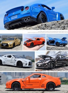 Metro Toy'S & Gift Alloy Metal Nissan GTR Pull Back Car Model With Sound Light Multicolour  - Image 3