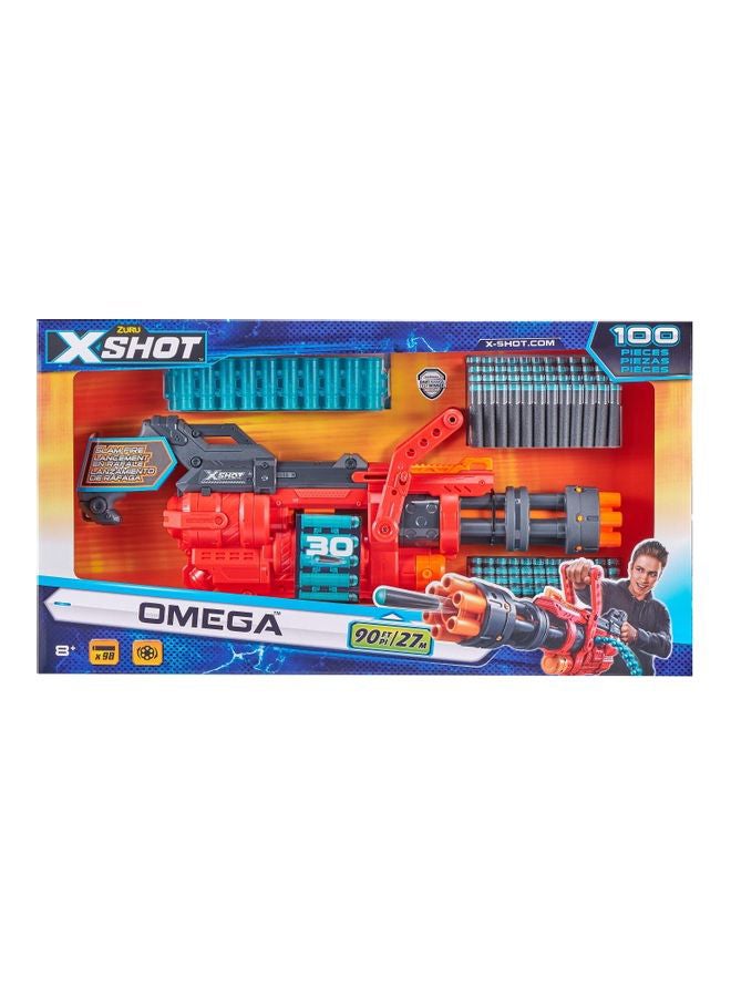 x_shot لعبة قاذف الطلقات إكسل أوميجا من 98 طلقة مع حزام من 30 طلقة - Image 1