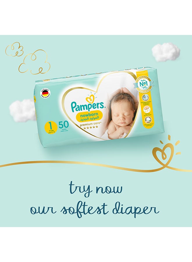 Pampers - Baby-Dry Newborn Taped Diapers with Aloe Vera Lotion, Leakage Protection, Size 2, 3-8kg, Carry Pack, 23 Count - Image 1