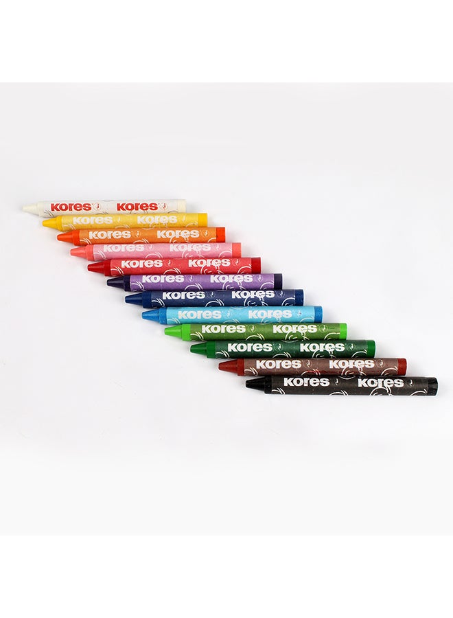 Kores Krayones Wax Crayons, Triangular Multicolour - Image 4