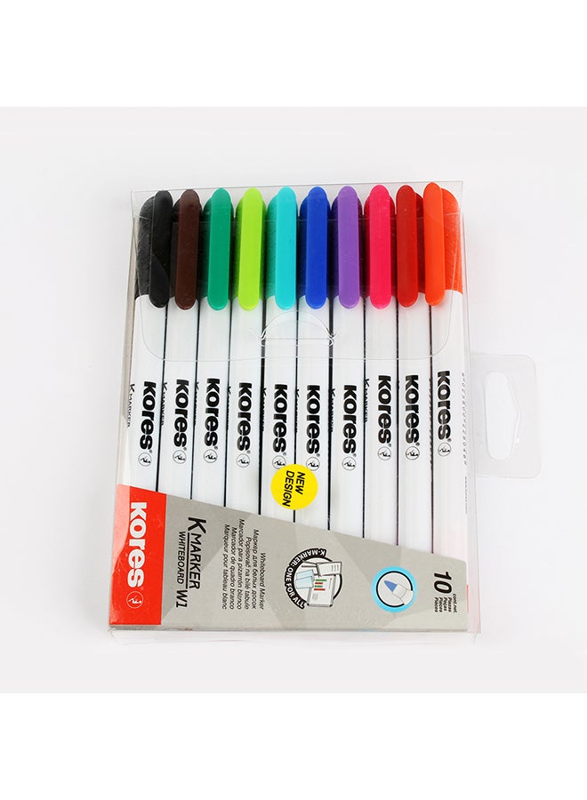 Kores - KORES Marker W1 WHB 10 colours 22841 Multicolour - Image 1