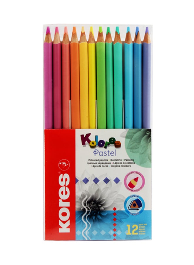 Kores Colored Pencils Pastel 12 Pieces Green - Image 1