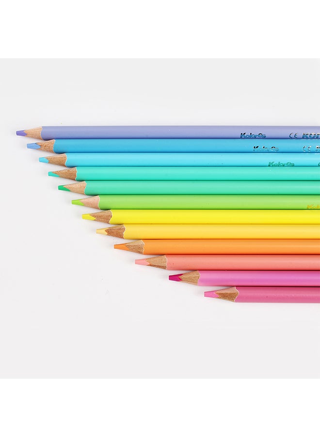 Kores Colored Pencils Pastel 12 Pieces Green - Image 3
