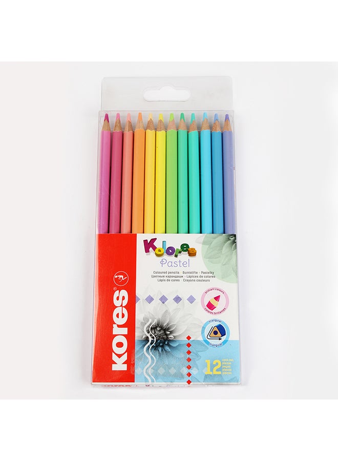 Kores Colored Pencils Pastel 12 Pieces Green - Image 2