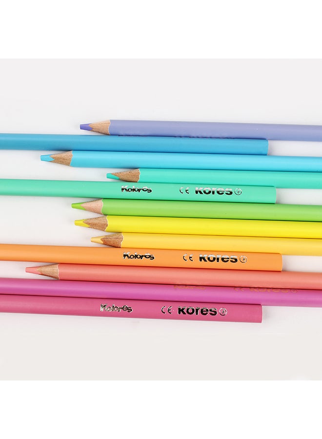 Kores Colored Pencils Pastel 12 Pieces Green - Image 4