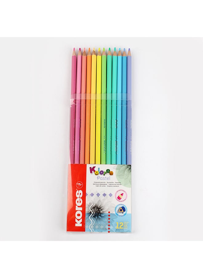Kores Colored Pencils Pastel 12 Pieces Green - Image 5