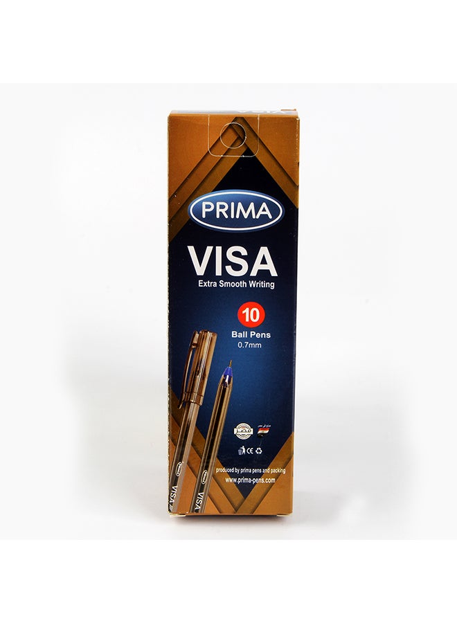 بريما قلم جاف بريما فيزا 0.7 مم ازرق أزرق - Image 1