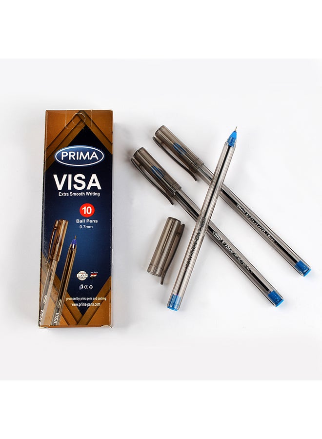 بريما قلم جاف بريما فيزا 0.7 مم ازرق أزرق - Image 3